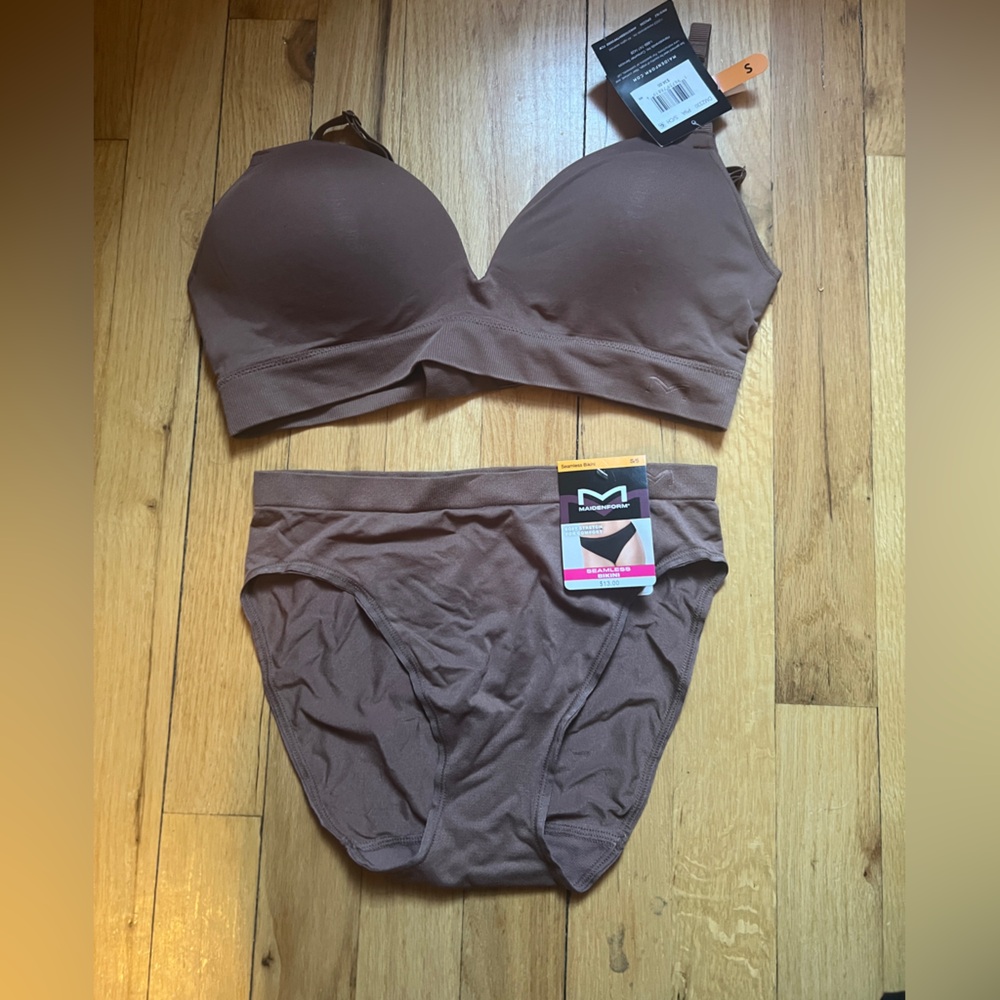 Maidenform Bra and Underwear Set-Brown NWT